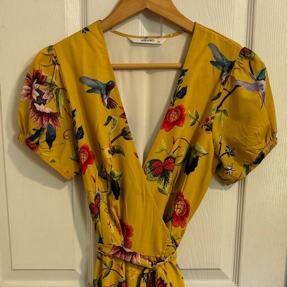 eShakti Yellow Floral Dress - Picture 1 of 4